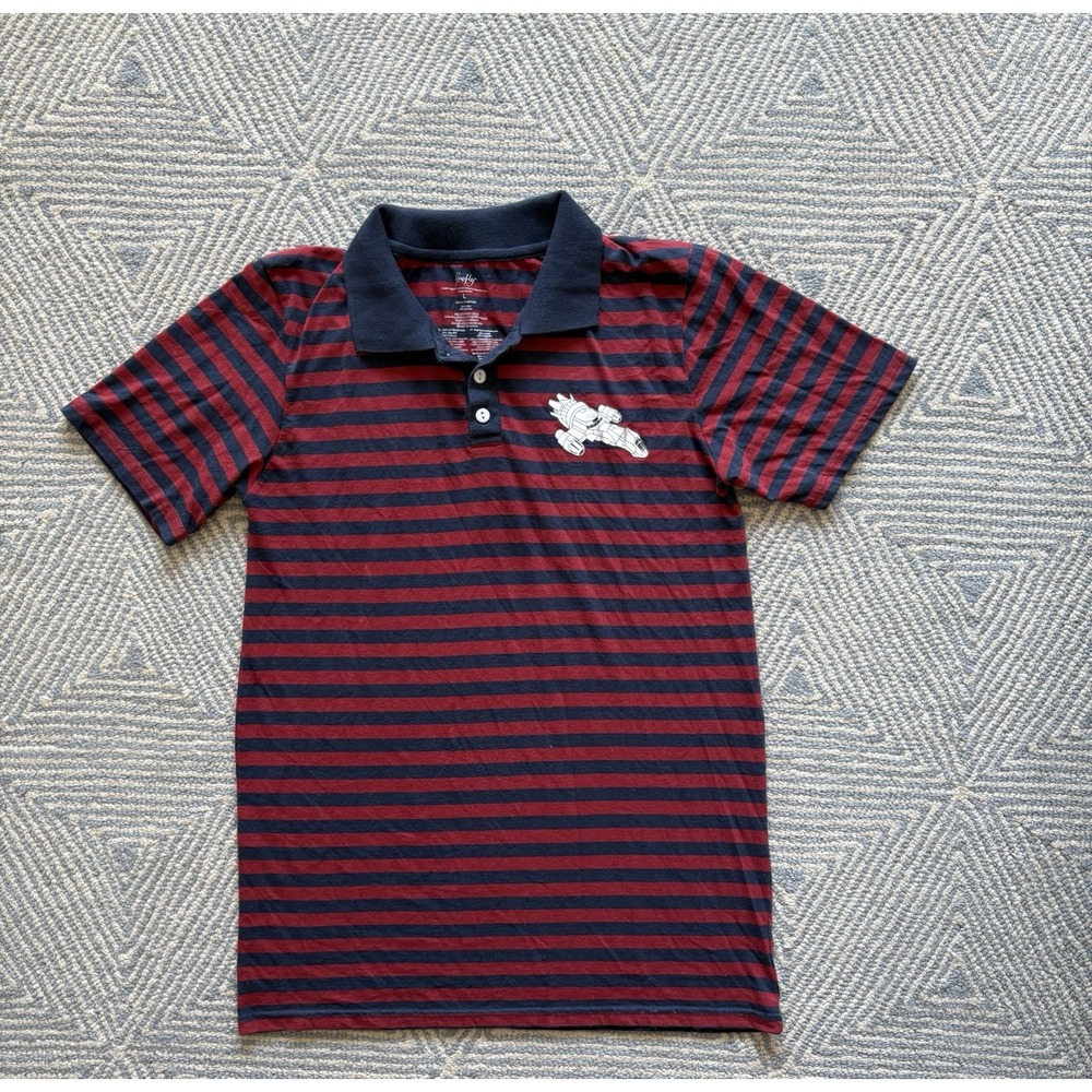 Firefly Striped Polo Shirt w/ Ship Logo‎ - Blue/Red - Large
